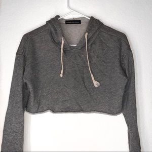 Grey cropped hoodie